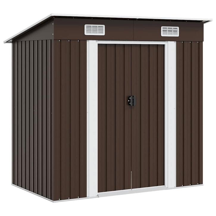 vidaXL Tuinberging 194x121x181 cm staal bruin, Jardin & Terrasse, Abris de jardin, Envoi