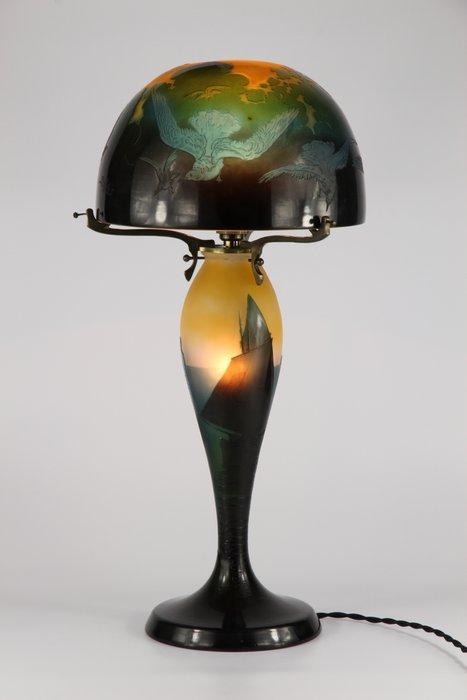 Emile Gallé, Établissements Gallé - Lampe de table - Verre, Antiek en Kunst, Antiek | Meubels | Stoelen en Sofa's