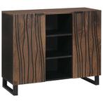 vidaXL Sideboard Bruin 90 x 33 x 75 cm massief mangohout, Huis en Inrichting, Kasten | Dressoirs, Verzenden, Nieuw
