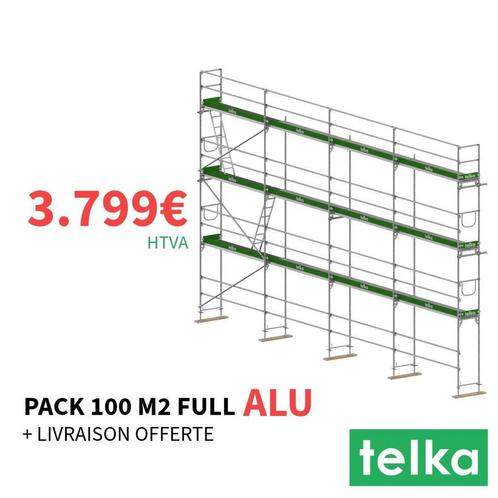 Promotion Échafaudages - 100m² à seulement 3 799 € HTVA !, Bricolage & Construction, Échafaudages, Échafaudage de toiture, Neuf