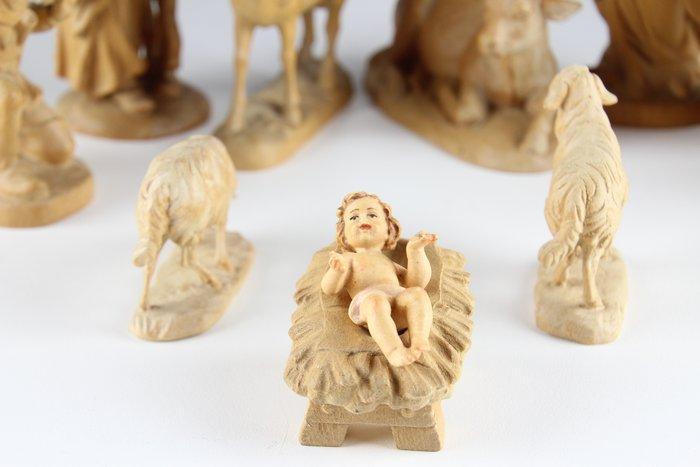 Val Gardena - Snijwerk, Kerststalfiguren - 12 cm - Esdoorn, Antiek en Kunst, Antiek | Boeken en Manuscripten