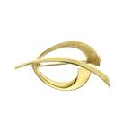 Gouden abstracte broche (vintage, speld, gouden broche), Handtassen en Accessoires, Broches, Ophalen of Verzenden, Gebruikt, Overige kleuren