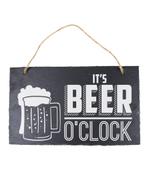 Leisteen Bordje Bier OClock 25cm, Verzenden, Nieuw