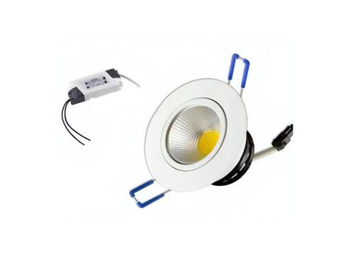 LED Inbouwspot Dimbaar - Neutraal Licht 4000K - 5W vervangt, Maison & Meubles, Lampes | Spots, Envoi