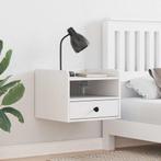 vidaXL Nachtkastje met lade Wit 38 x 36 x 29,5 cm Massief, Huis en Inrichting, Slaapkamer | Nachtkastjes, Verzenden, Nieuw