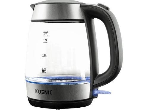 Koenic -  Waterkoker  - Inox, Elektronische apparatuur, Waterkokers, Nieuw, Draadloos, Inox, 1 tot 2 liter, Verzenden