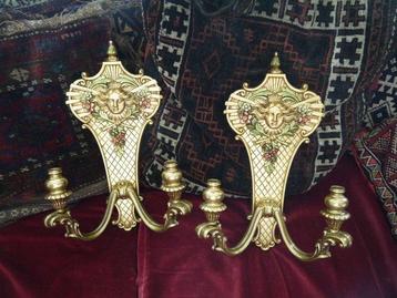 Franklin Mint - Chandelier (2) - Bois, Laiton -