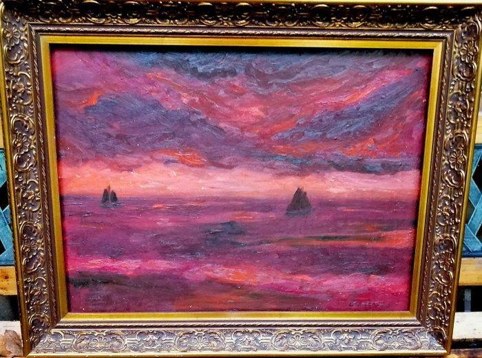 Constant Permeke (1886-1952) - Avondstemming op zee, Antiek en Kunst, Kunst | Schilderijen | Klassiek