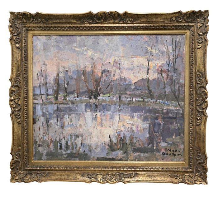 Nicole Gauthier (1905-2001) - Between the trees and the, Antiek en Kunst, Kunst | Schilderijen | Klassiek