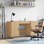 vidaXL Bureau 140x50x75 cm bewerkt hout sonoma eikenkleurig, Huis en Inrichting, Bureaus, Verzenden, Nieuw