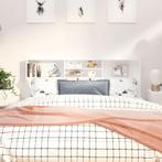 vidaXL Hoofdbordkast 180x19x103,5 cm wit, Huis en Inrichting, Slaapkamer | Bedden, Verzenden, Nieuw