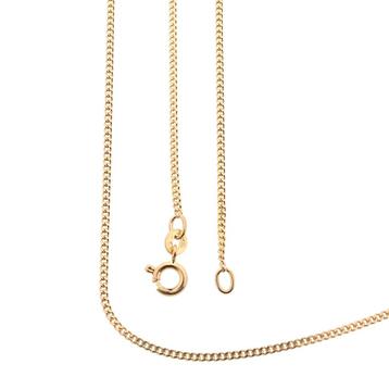 Gouden gourmet schakel ketting | 60 cm (schakelketting) beschikbaar voor biedingen
