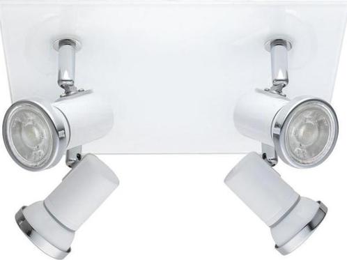 Veiling - EGLO Tamara 1 plafondspot 4lichts wit/chroom Ø, Huis en Inrichting, Lampen | Spots, Gebruikt