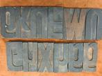 Werkgereedschap (16) Industrial - 16 letters en cijfers, Antiek en Kunst, Antiek | Wandborden en Tegels