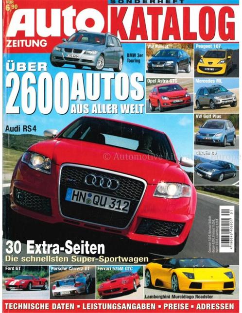 2005 AUTO ZEITUNG KATALOG DUITS, Livres, Autos | Livres
