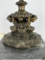 Lampe de table - Marbre, Métal - Une grande lampe avec des, Antiek en Kunst