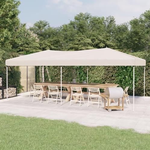vidaXL Partytent inklapbaar 3x6 m crèmekleurig, Tuin en Terras, Partytenten, Nieuw, Verzenden