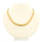 18 Krt. Gouden gematteerde omega collier | 41 cm, Handtassen en Accessoires, Kettingen, Ophalen of Verzenden, Gebruikt, Overige kleuren