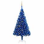 vidaXL Kunstkerstboom met verlichting en kerstballen 210 cm, Nieuw, Verzenden
