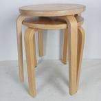 IKEA - Kruk (2) - Frosta - Multiplex berk - Twee stapelbaar