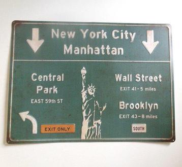 Verkeersbord - Straatnaambord van New York City - Bladmetaal, Antiek en Kunst