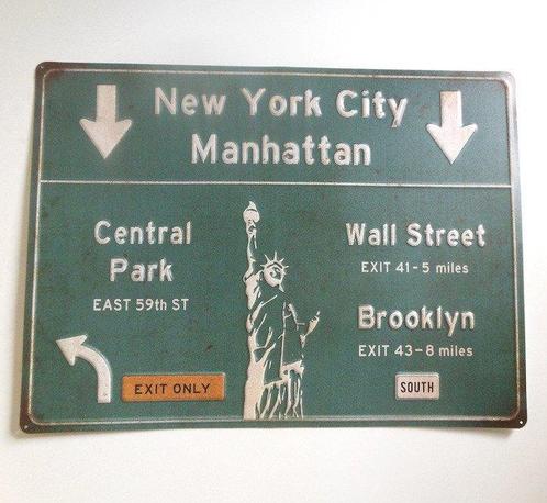 Verkeersbord - Straatnaambord van New York City - Bladmetaal, Antiek en Kunst, Antiek | Wandborden en Tegels