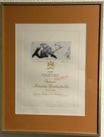 Gu Gan - Mouton Rothschild wine label from 1996, Antiek en Kunst