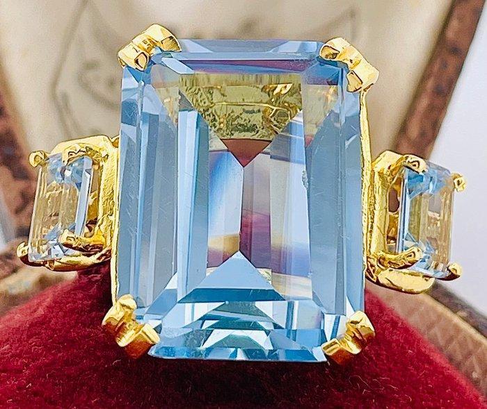 Zonder Minimumprijs - Ring - 9 kt. Geel goud, Zilver, Handtassen en Accessoires, Ringen