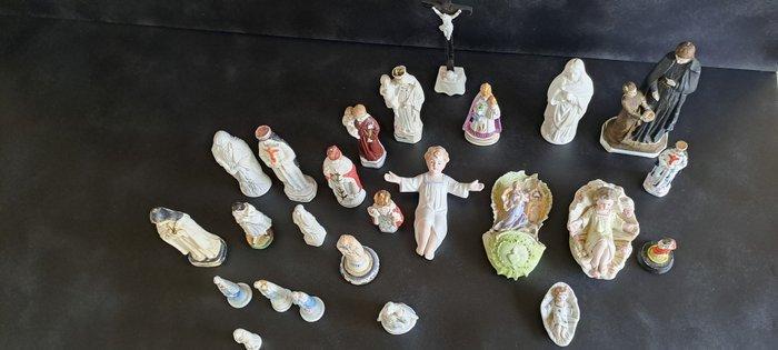 Beeldje, 25 stuks heiligbeeldjes - 20 cm - Biscuit porselein, Antiek en Kunst, Antiek | Boeken en Manuscripten