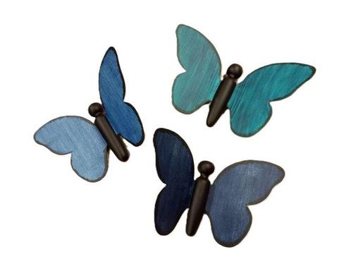 Wanddecoratie (3) - Frankrijk - Muurdecoratie vlinders (3), Antiek en Kunst, Kunst | Designobjecten