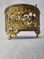 Sieradendoos - Verguld messing, Kristal - juwelenkistje, Antiek en Kunst, Curiosa en Brocante