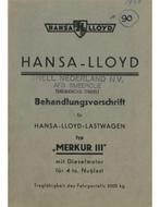 1935 HANSA MERKUR III INSTRUCTIEBOEKJE DUITS, Auto diversen, Handleidingen en Instructieboekjes