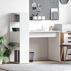 vidaXL Bureau met Opslag Wit 113x54x120 cm Gelaagd Hout, Verzenden, Nieuw