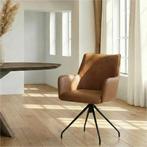 Leren eetkamerstoel Wave, Ophalen of Verzenden, Nieuw, Leer, Bohemian, Eigentijds, Industrieel, Modern, Scandinavisch