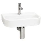Fonteinset Differnz Ovale Small 38x24x7 cm Keramiek Wit, Doe-het-zelf en Bouw, Ophalen of Verzenden, Nieuw, Chroom, Overige typen
