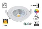 LED Spot Warm Wit | Dimbaar | 5 Watt | 24mm inbouw, Plafondspot of Wandspot, Verzenden