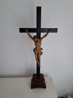 Polychroom gesneden houten sculptuur - Christus aan het