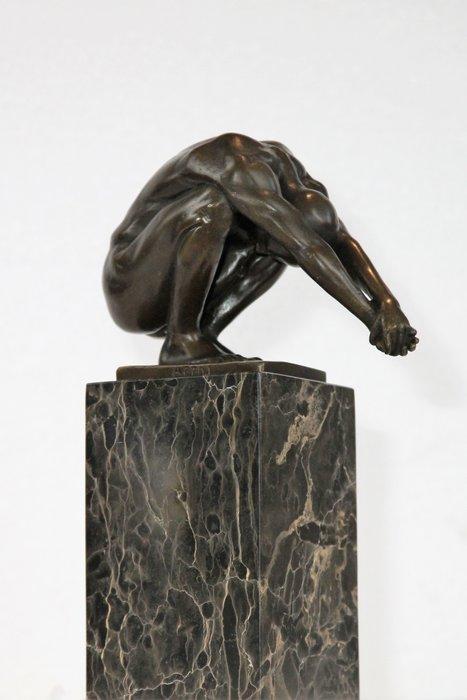Statue, de duiker - 23 cm - marbre bronze, Antiek en Kunst, Kunst | Designobjecten