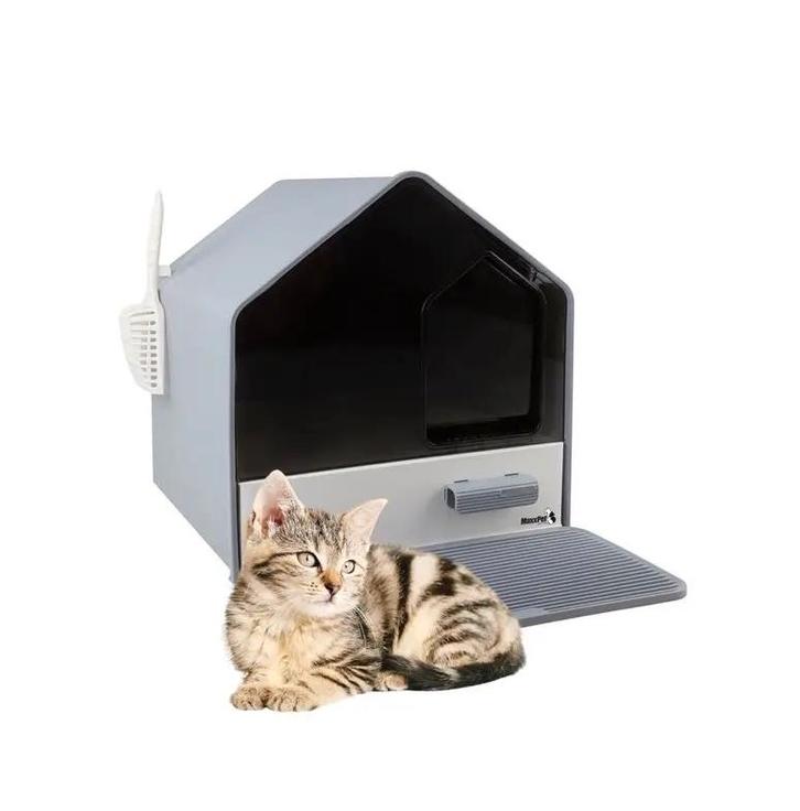 MaxxPet Kattenbak 46x41x46cm - Grijs (Katten toebehoren), Dieren en Toebehoren, Katten-accessoires, Nieuw, Ophalen of Verzenden