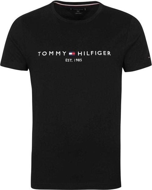 Tommy Hilfiger Logo T-shirt Zwart maat Maat 52/54 (L) Heren, Kleding | Heren, T-shirts, Zwart, Nieuw, Maat 52/54 (L), Verzenden