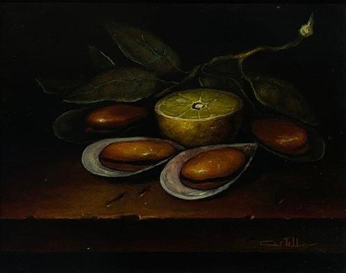 École Européene (XX) - Fruits-de-Mer, Antiek en Kunst, Kunst | Schilderijen | Klassiek