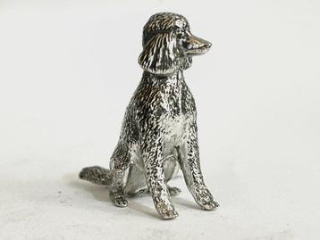 Personnage miniature - -No Reserve- Massief zilveren Poodle