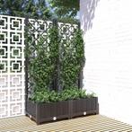 vidaXL Plantenbak met trellis zwart 80x40x121,5 cm PP, Verzenden, Nieuw