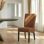 Leren eetkamerstoel Just - Rancho Cognac (cognac) - Poten, Bruin, Bohemian, Eigentijds, Klassiek, Retro, Romantisch, Scandinavisch