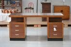 Bureau - Hout - Dubbelzijdig bureau, Antiek en Kunst