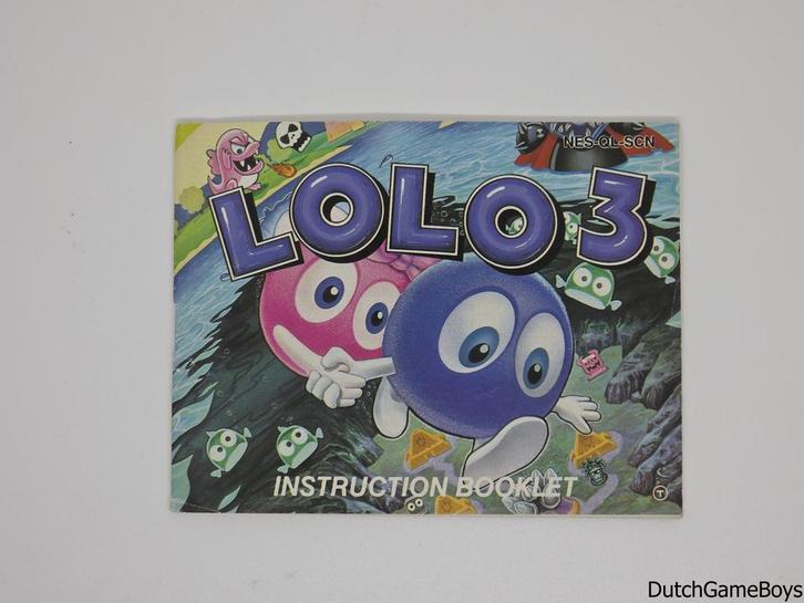 Nintendo Nes – Lolo 3 - SCN - Manual, Games en Spelcomputers, Games | Nintendo NES, Gebruikt, Verzenden
