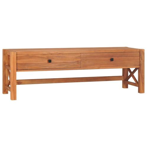 vidaXL Tv-meubel 140x40x45 cm teakhout, Huis en Inrichting, Kasten |Televisiemeubels, Nieuw, Verzenden