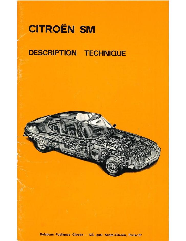 1971 CITROEN SM INSTRUCTIEBOEKJE FRANS, Autos : Divers, Modes d'emploi & Notices d'utilisation