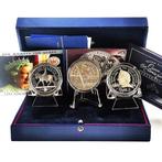 Verenigd Koninkrijk. Sterling Silver Proof 3x 5 Pounds, Postzegels en Munten