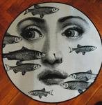 Daprès Piero Fornasetti - Tapijt - 80 cm - 80 cm - Gezicht, Antiek en Kunst